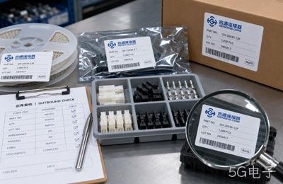 连接器入库时应该核对哪些标签和实物信息？